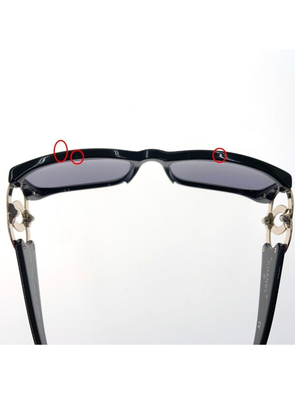 Chanel Coco Mark Sunglasses 02461 94305 Gold Black - Picture 3 of 8